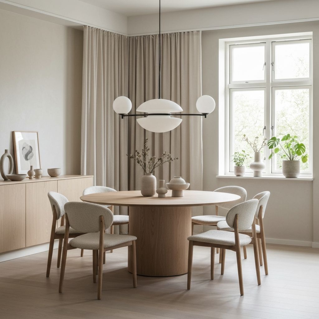 A dining room furnished and styled by MoveIn